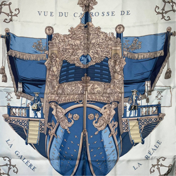 Hermes “VU DU CAROSSE  DE” 100%bSilk Scarf 90cm Square - Picture 14 of 16